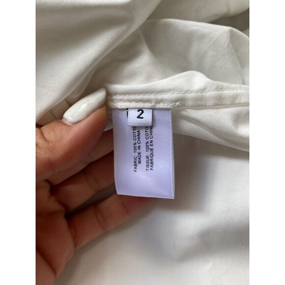 PROENZA Schouler Women BNWOT White Puff Sleeve Poplin Top New White Label - Picture 10 of 15